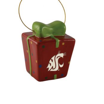 Ceramic Gift Box Shaped Holiday - Washington State Cougars