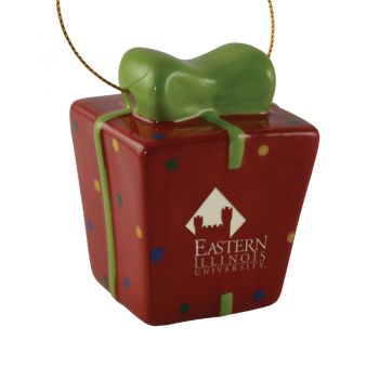 Ceramic Gift Box Shaped Holiday - Eastern Illinois Panthers