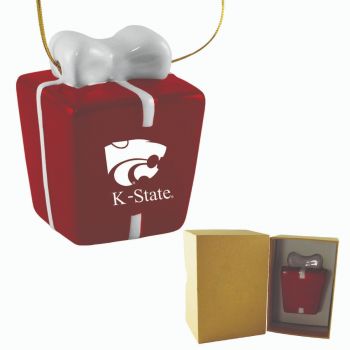 Ceramic Gift Box Shaped Holiday - Kansas State Wildcats