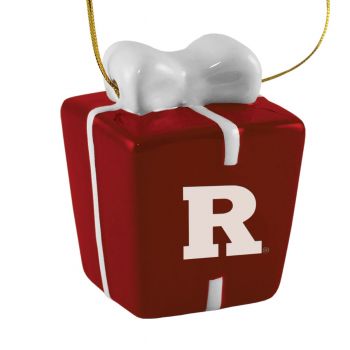Ceramic Gift Box Shaped Holiday - Rutgers Knights
