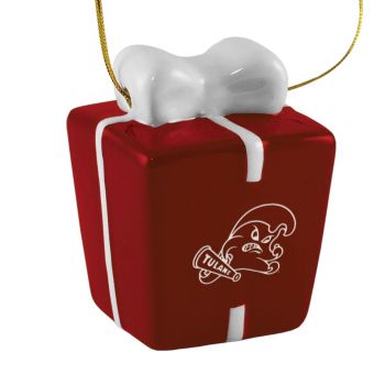 Ceramic Gift Box Shaped Holiday - Tulane Pelicans