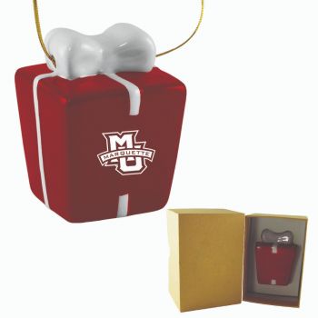 Ceramic Gift Box Shaped Holiday - Marquette Golden Eagles