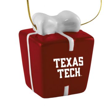 Ceramic Gift Box Shaped Holiday - Texas Tech Red Raiders