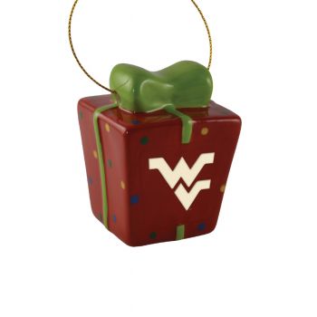 Ceramic Gift Box Shaped Holiday - West Virginia Mountaineers