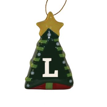 Ceramic Christmas Tree Shaped Ornament - Lipscomb Bison