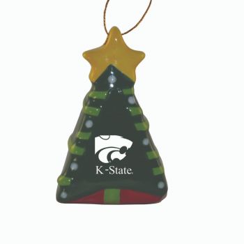 Ceramic Christmas Tree Shaped Ornament - Kansas State Wildcats