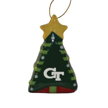 Ceramic Christmas Tree Shaped Ornament - Georgia Tech Yellowjackets