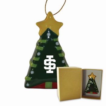 Ceramic Christmas Tree Shaped Ornament - Idaho State Bengals