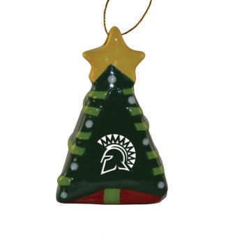 Ceramic Christmas Tree Shaped Ornament - San Jose State Spartans