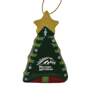 Ceramic Christmas Tree Shaped Ornament - Western Michigan Broncos
