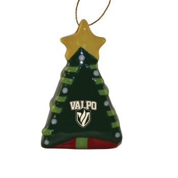Ceramic Christmas Tree Shaped Ornament - Valparaiso Crusaders
