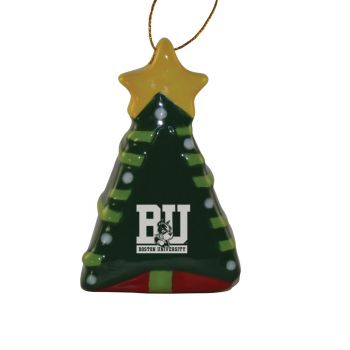 Ceramic Christmas Tree Shaped Ornament - Boston University