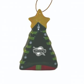 Ceramic Christmas Tree Shaped Ornament - Detroit Mercy Titans