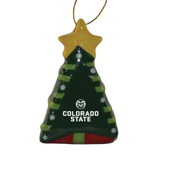 Ceramic Christmas Tree Shaped Ornament - Colorado State Rams