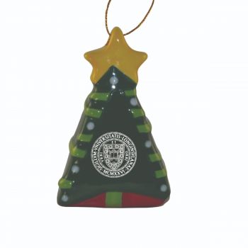 Ceramic Christmas Tree Shaped Ornament - LIU Blackbirds