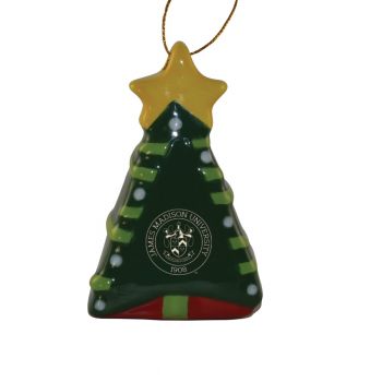 Ceramic Christmas Tree Shaped Ornament - James Madison Dukes