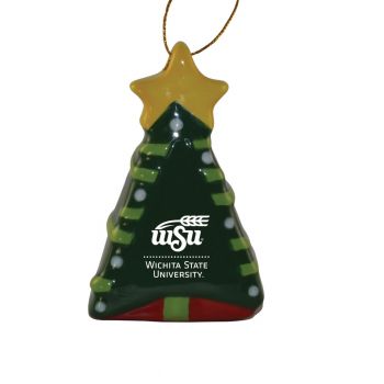 Ceramic Christmas Tree Shaped Ornament - Wichita State Shocker
