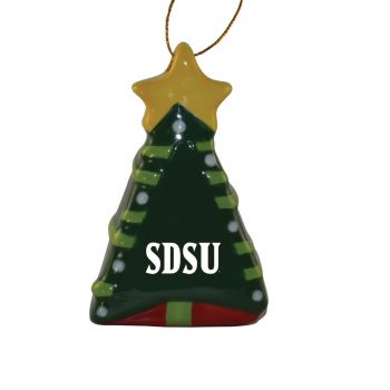 Ceramic Christmas Tree Shaped Ornament - SDSU Aztecs