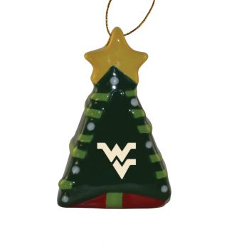 Ceramic Christmas Tree Shaped Ornament - West Virginia Mountaineers