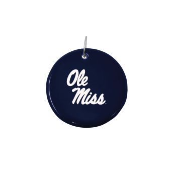 Ceramic Disk Holiday Ornament - Ole Miss Rebels