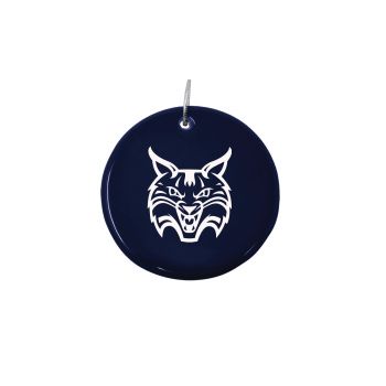 Ceramic Disk Holiday Ornament - Quinnipiac bobcats