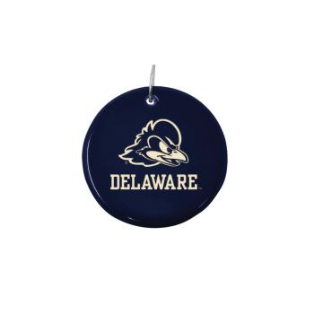 Ceramic Disk Holiday Ornament - Delaware Blue Hens