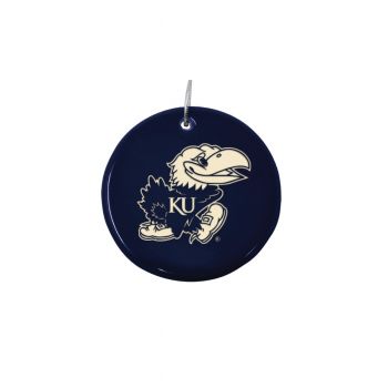 Ceramic Disk Holiday Ornament - Kansas Jayhawks