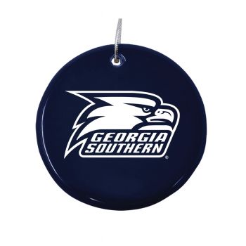Ceramic Disk Holiday Ornament - Georgia Southern Eagles