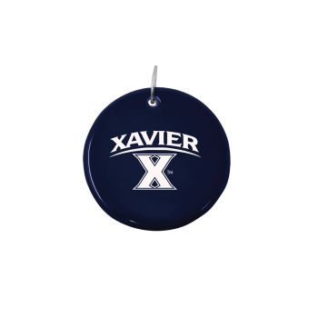 Ceramic Disk Holiday Ornament - Xavier Musketeers