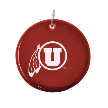 Ceramic Disk Holiday Ornament - Utah Utes
