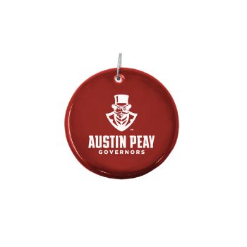 Ceramic Disk Holiday Ornament - Austin Peay State Governors