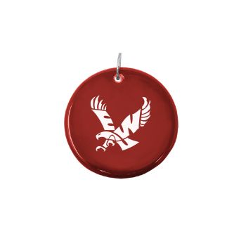Ceramic Disk Holiday Ornament - Eastern Washington Eagles