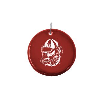 Ceramic Disk Holiday Ornament - Georgia Bulldogs