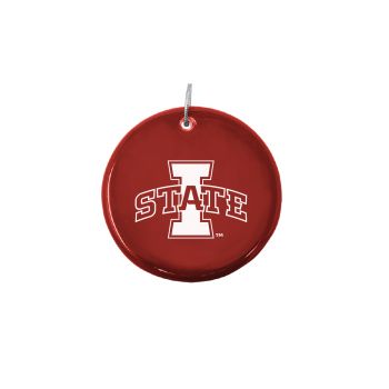 Ceramic Disk Holiday Ornament - Iowa State Cyclones