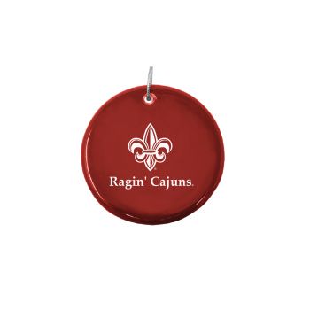 Ceramic Disk Holiday Ornament - ULM Ragin' Cajuns