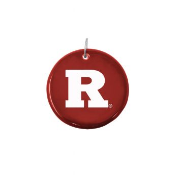 Ceramic Disk Holiday Ornament - Rutgers Knights