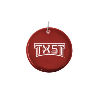 Ceramic Disk Holiday Ornament - Texas State Bobcats