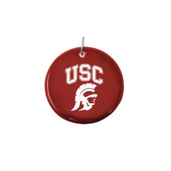 Ceramic Disk Holiday Ornament - USC Trojans