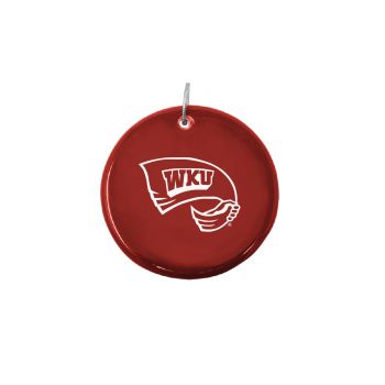 Ceramic Disk Holiday Ornament - Western Kentucky Hilltoppers