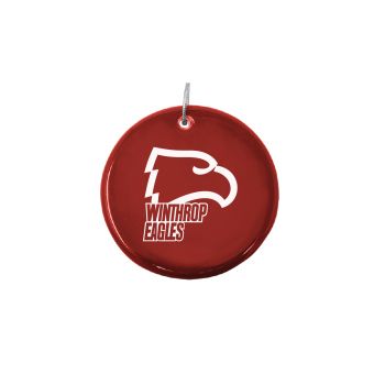 Ceramic Disk Holiday Ornament - Winthrop Eagles