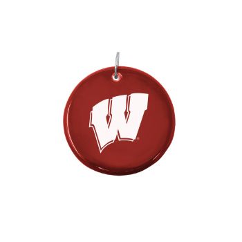 Ceramic Disk Holiday Ornament - Wisconsin Badgers