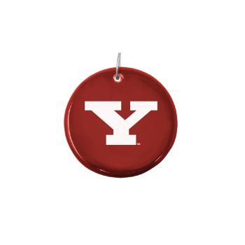 Ceramic Disk Holiday Ornament - Youngstown State Penguins