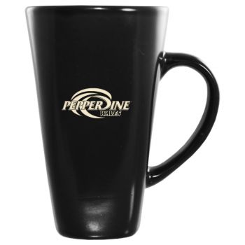 16 oz Square Ceramic Coffee Mug - Pepperdine Waves