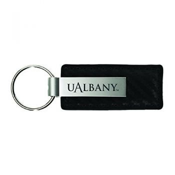 Carbon Fiber Styled Leather and Metal Keychain - Albany Great Danes