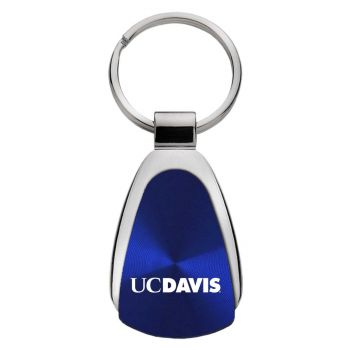 Teardrop Shaped Keychain Fob - UC Davis Aggies