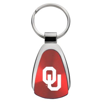 Teardrop Shaped Keychain Fob - Oklahoma Sooners