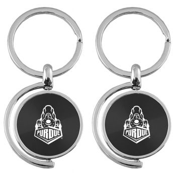 Spinner Round Keychain - Purdue Boilermakers
