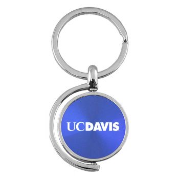 Spinner Round Keychain - UC Davis Aggies