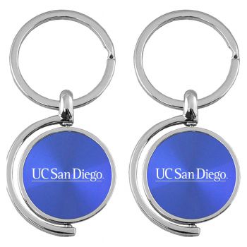 Spinner Round Keychain - UCSD Tritons