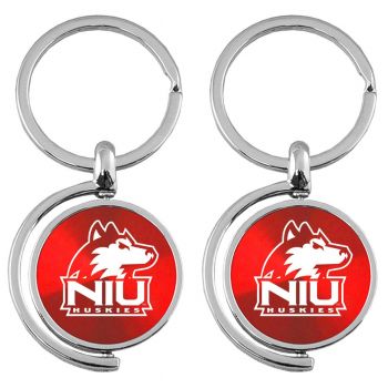 Spinner Round Keychain - NIU Huskies